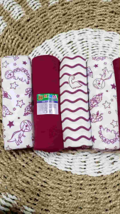 New - 6 Pcs Bedong Bayi Newborn Motif Lucu Jumbo Ukuran 90x110 Cm Laki-laki Perempuan Katun