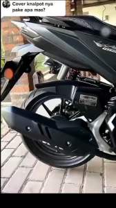 COVER PELINDUNG KNALPOT TUTUP TAMENG KNALPOT AIRBLADE CARBON & HITAM DOP PNP VARIO 125/150 LED OLD