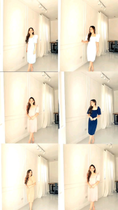 Martha Modern Filipiniana Midi Dress For School Office Parties & Semi-Formal Occasions Fits Small to Medium Frames | Available in Light to Dark Colors