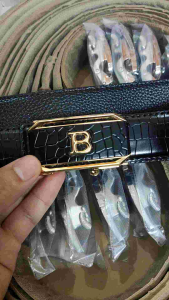 Thắt Lưng Dây Nịt Nam Cao Cấp Mặt Chữ B Khoá Cài Tự Động Dây Da Mềm Mại Giấu Mặt Bên Trong Gọn Gàng Thanh Lịch - AZICO