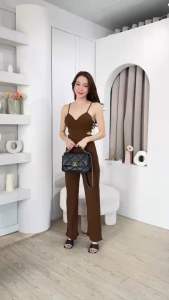 🔥จั้มสูทผู้หญิง จั้มสูทขายาว จั้มสูทออกงาน จั้มสูทสายเดี่ยว🔥 จั้มสูทขายาวสวยๆ จั้มสูทรัดรูป จั้มสูทแฟชั่น