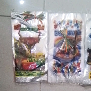 plastik ulang tahun murah ukuran 17 x 34 cm 1 lembar