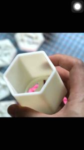 Khuôn trung thu lò xo hình lục giác hoa sen lá sen 50g sắc nét dễ thương