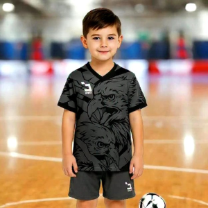 Baju Bola Jersey olahraga sepak futsal volley badminton setelan Anak Laki-laki usia 6 sampai 13 tahun satu set