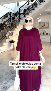 DASTER RAYON TWILL PREMIUM LENGAN 3/4 BUSUI / HOMEY DRESS WANITA