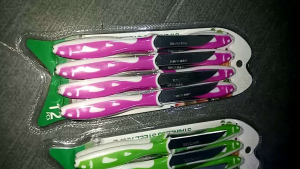 pisau ikan set isi 12 pcs lusinan satuan grosir ecer murah meriah pisau pengupas buah seni art ukir pembersih sisik ikan steak daging ayam