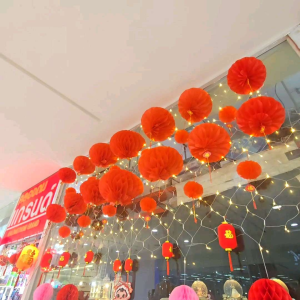 โคมรังผึ้ง โคมแดง โคมห้อยตกแต่งวันตรุษจีน วันตรุษจีน.. สินค้าตามงานเทศกาล ของตกเเต่งงานเทศการตรุษจีน