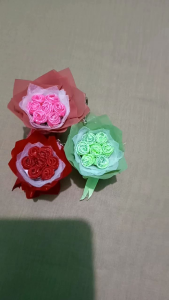 gantungan buket mini virall buket bunga pita satin mini
