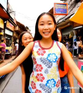 Baju Singlet Gadis Corak Bunga Girl Vest With Flora Design