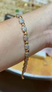 10k SD two tone bracelet (electroplated)