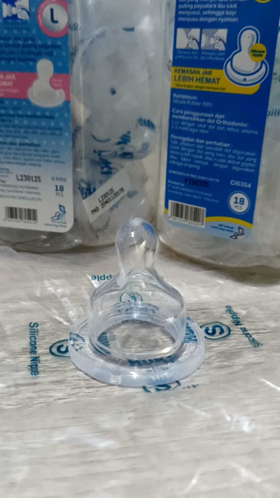 Dot Orthodontic Pacifier Silikon Anti Kolik Huki Size S/M/L Isi 18 Pcs ...