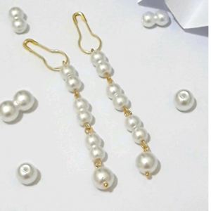 Anting Hijab Mutiara Juntai A01  Anting Jilbab Kekinian ALA SELEBGRAM Anting Hijab Aksesoris Kerudung Pashmina Fashion Muslimah Aksesoris Fashion Anting Drop