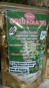 GOTU KOLA TEA (Centella Asiatica)25 tea bags all natural Organic herbal