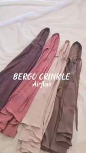 Bergo tali  Crinkle Airflow size L / Hijab Instan Bergo Crinkle Premium / Bergo tali crinkle airflow