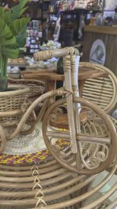 Ilokana Handicrafts Native Rattan Bike with Detachable Small Basket