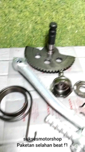 Paketan Selahan Engkolan Kick Stater + Gigi Pinion + Gigi Kampak + Per Selah Honda Beat F1 Scoopy Spacy F1 Pop Vario 110 LED