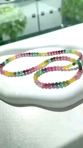 [MY🇲🇾 Ready Stock]4.5MM 糖果碧玺三圈Candy Rainbow Tourmaline Bracelet · 3 Loops｜旺夫 ✦ 旺财  ✦ 旺事业 ✦ 平衡气场｜招财