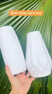 Chậu Hoa Bình Hoa Gốm Giả Bằng Nhựa Hình Thời Trang Hiện Đại Sắp Xếp Phòng Khách