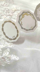 Fairy Lights Journal/ READY STOCK/ art journaling/ scrapbook deco/ LOI: Stationery Lover die cut label sticker tape with gold foil
