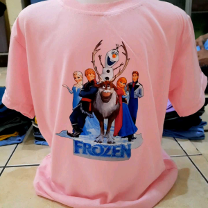Atasan kaos anak motif frozen & friends buat usia 2-10 tahun