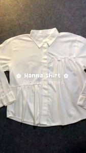 HANNA LINEN SHIRT KEMEJA ATASAN WANITA - BAJU ATASAN TERBARU - KEMEJA ATASAN OOTD WANITA