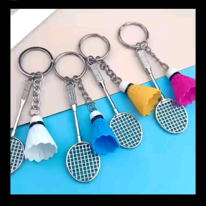 GANTUNGAN KUNCI RAKET DAN SHUTTLECOCK/SOUVENIR BADMINTON/GANCI SOUVENIR/KEYCHAIN