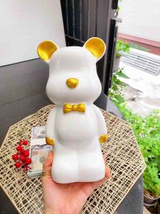 🎀 Bearbrick Gấu B.ạo Lực - Mã SP 066 Heo đất phong cách Bắc Âu ống tiết kiệm Be@rbrick thạch cao