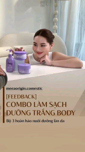 COMBO  TRẮNG DA BODY_ KEM BODY TRENDY MEEA Ủ Trắng Lên Men Tẩy Tế Bào Da Chết Berry Body Trendy - Meea Premium