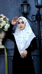 Desvika Code 659: Jilbab Instan Khimar Motif Terbaru Jumbo Syari Premium