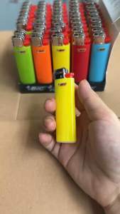 Bật lửa hộp quẹt bic j3 size trung chính hãng pháp lửa nhạy nhẹ bền dùng tiện lợi hằng ngày