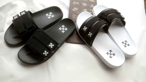 promo sandal slide trendy 2024 untuk dewasa sol polosan paylon premium lentur&ringan