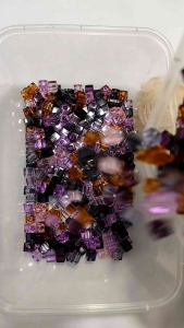 15gram Manik Akrilik Kotak Transparan 5mm