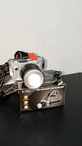 Senter Kepala ZOOM F-T41: Cahaya Putih & Powerbank