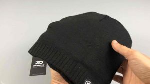 Nón Mũ len hiphop beanie ngắn ML016 màu đen đỏ cho cả nam và nữ