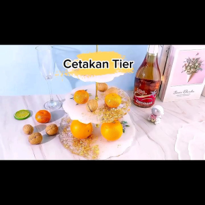 Cetakan Resin Mold 3 Tier Cake Stand Tray Silicone Tray Resin Silicone Casting Mold DIY Mold cetakan Jam dinding Hiasan Dekor Rumah