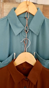 kemeja TALITA mix saku renda bahan rayon twill