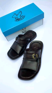 Sandal Kulit Pria 100% Sampai Alasnya Full Sol Karet