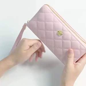 Fashionkaki Dompet Panjang Perempuan Beg Duit Zip Wanita Kulit Tinggi Women Quilted Long Zipper Wallet Purse 014