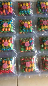 Coklat Karakter Lucu Bentuk Buah-buahan Mini isi 45 pcs