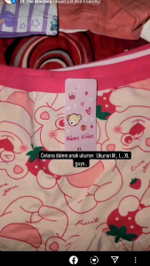 CELANA BOXER ANAK PEREMPUAN 4 PCS MURAH import