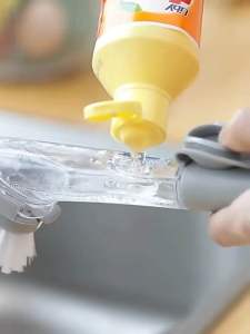 Bàn Chải Cọ Rửa Nồi Bát Đĩa 2 Trong 1 Đa Năng Kháng Khuẩn Nhựa PP 26x4x5cm