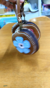 กระเป๋าใส่เหรียญ กระเป๋าใส่กุญแจรถ หนังแท้ แฮนด์เมด