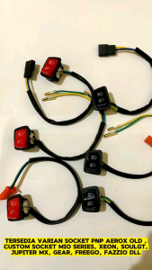 Tombol Saklar Dim 3 Mode Pass Beam / PassBeam Aerox NVX Vietnam Custom Socket PNP Mio / Xeon / Soul GT / Jupiter MX / Freego / Fazzio / Mio Gear / Grand Filano