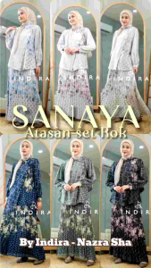 INDIRA SANAYA SET: Baju Atasan & Rok Muslimah Nyaman