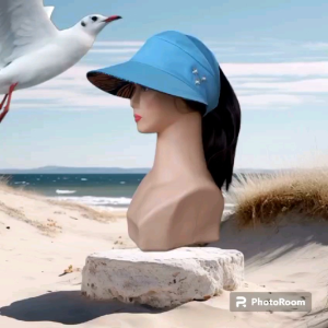 Topi Visor Sport Cap Wanita: Topi Pantai Pelindung Anti UV