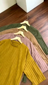 Atasan Wanita Terbaru Knit Hornet Premium Fariasi Lengan 7/8