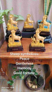 Feng Shui Sheep/ Ram Medium Attract Wealth Protection Money Goat Business Figurine