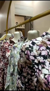 ONE SET WANITA DEWASA BAHAN RAYON TWILL KOMBINASI MOTIF BUNGA/SETELAN RAYON PREMIUM IMPORT TERBARU/SET RAYON TERLARIS 2025