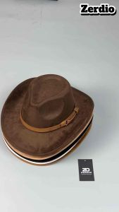 Nón Cowboy Mũ Cao Bồi Miền Tây Nỉ MP070 Vành Rộng 8Cm Cho Nam Nữ