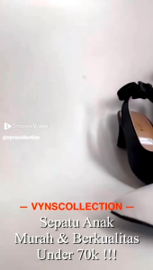 Sepatu Sandal Pesta Anak Perempuan Heels Hak 5 Cm Motif Pita Umur Cewe Selop Vynscollection /VINITA01